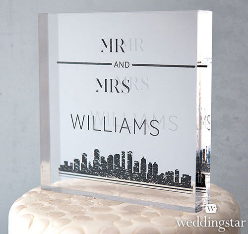 City Style Custom Wedding Cake Topper