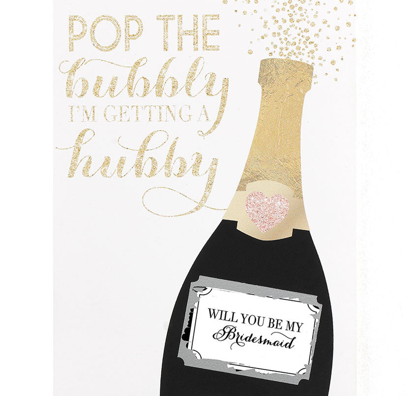 Champagne Scratch Off Card - Will You Be My Bridesmaid