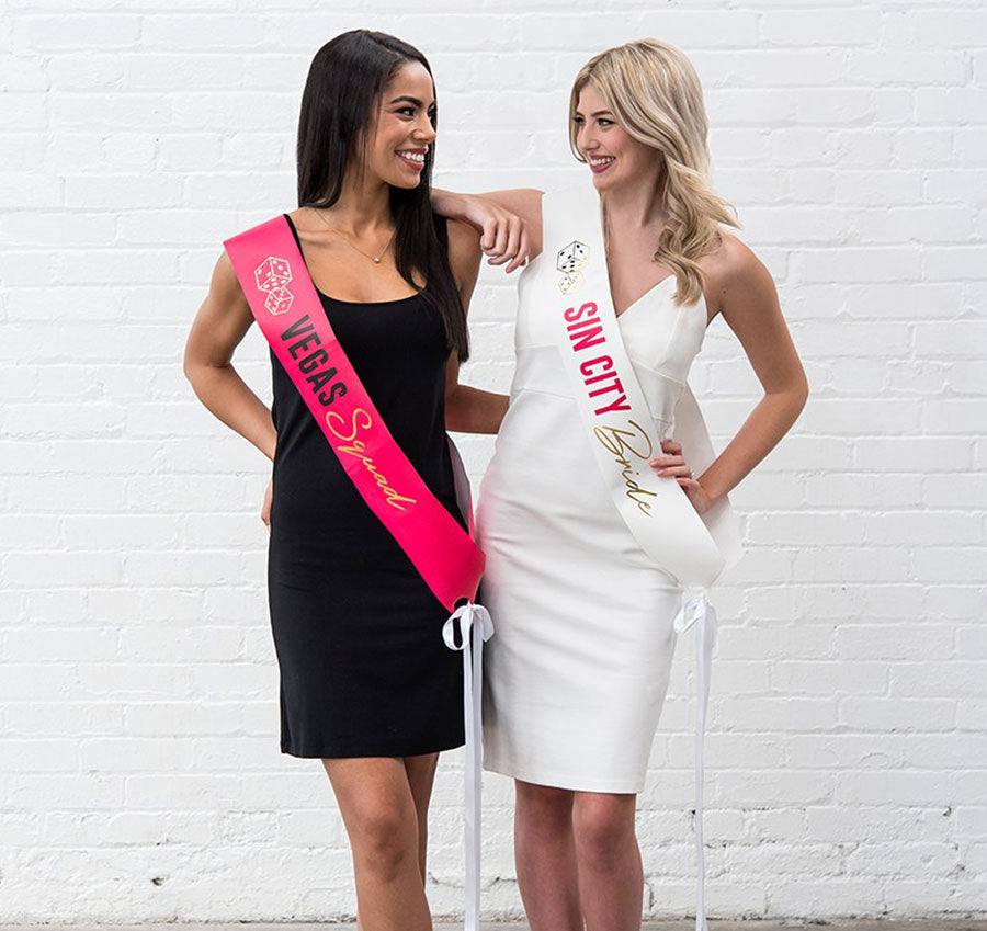 Las Vegas Themed Bridal Paper Sash