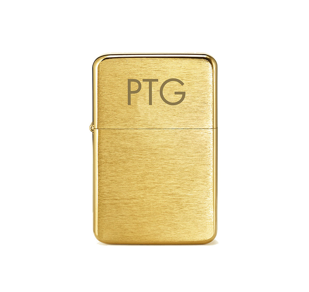 Brushed Gold Personalized Lighter
