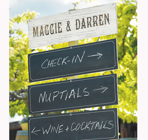 Vintage Inspired Wooden Wedding Signs