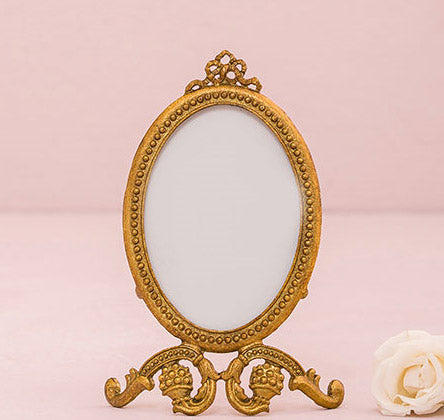 Small Oval Baroque Frame - Gold