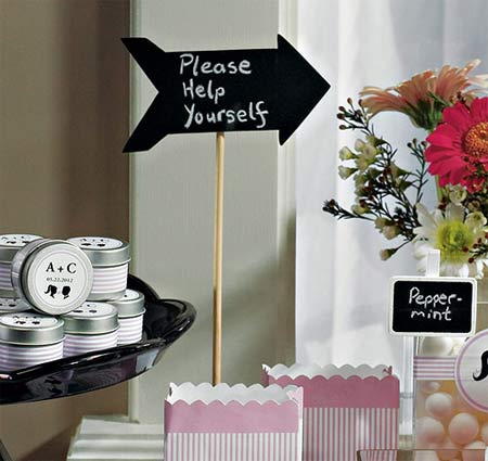 Directional Arrow Black Board Sticks (Set of 6)