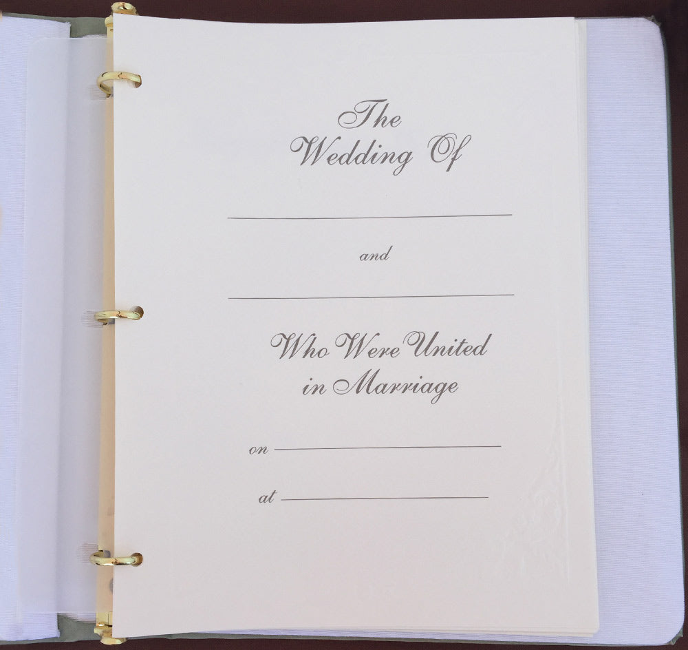 Brocade Monogram Wedding Memory Book