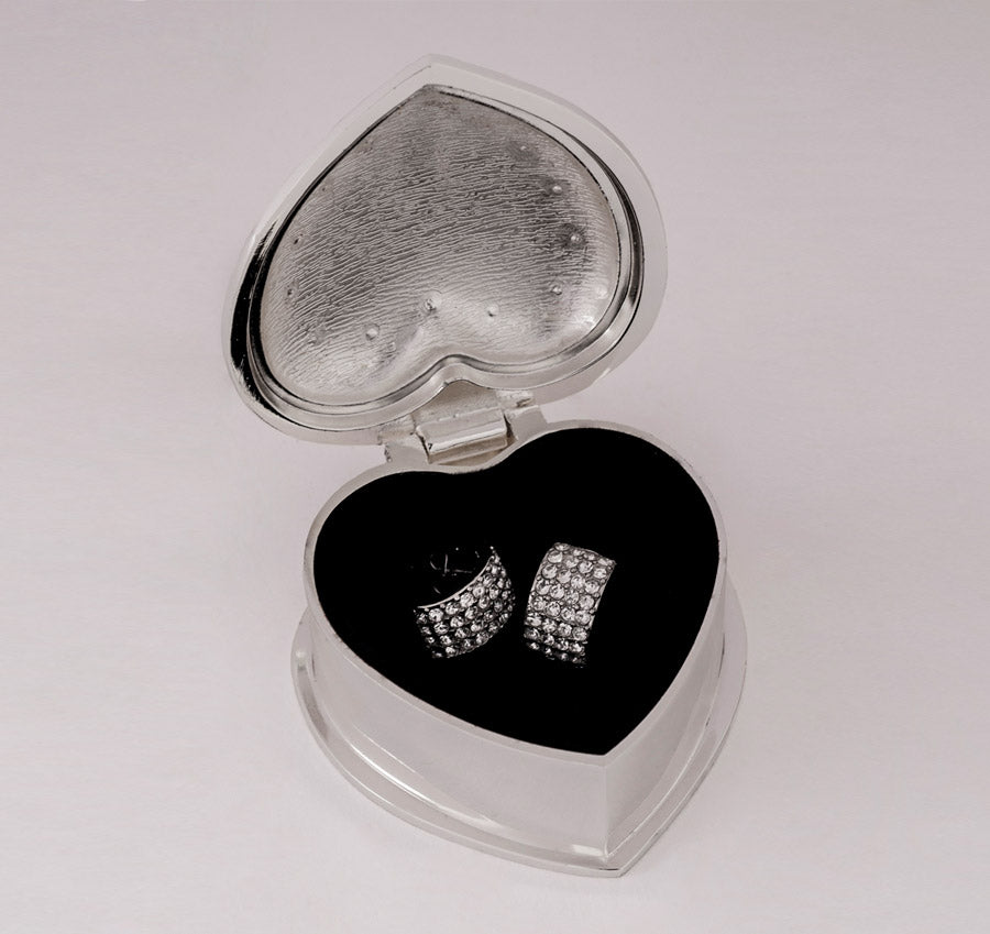 Personalized Beaded Heart Bridesmaid Jewelry Box