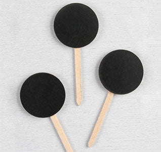 Circle Chalkboard on Stick (Set of 10)