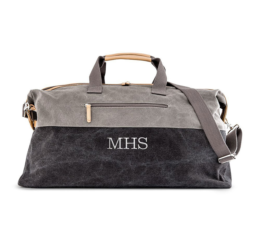 Black &amp; Gray Groomsmen Travel Bag