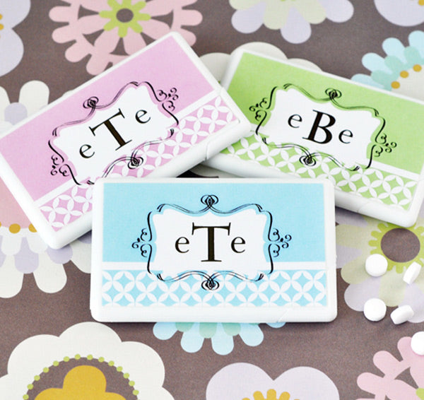 Personalized Mod Monogram Mini Mint Favors