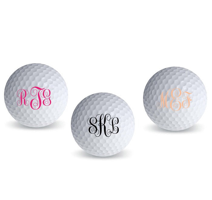 Monogram Script Golf Ball Favors