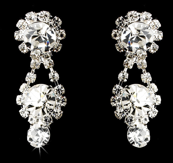 Silver Rhinestone Bridal Jewelry Set