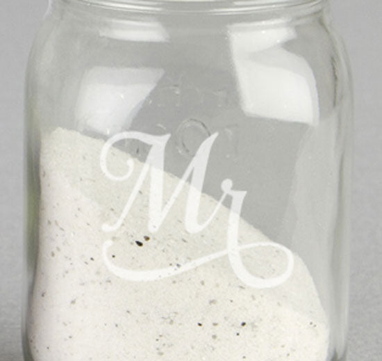 Last Name Sand Ceremony Mason Jar Set