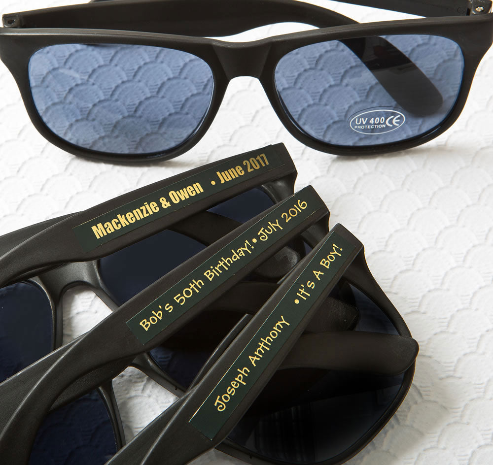 Personalized Sunglass Favors - Black