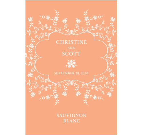 Forget Me Not Wedding Wine Labels