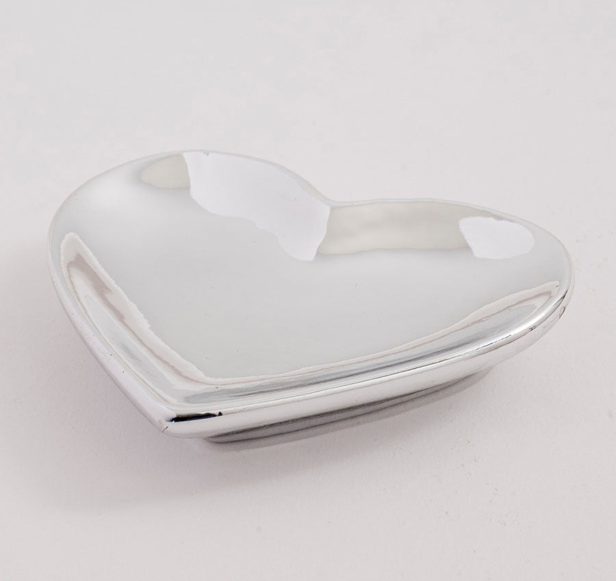 Metallic Heart Trinket Dish