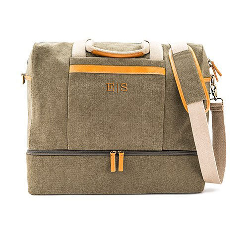 Leather &amp; Canvas Groomsmen Weekend Bag