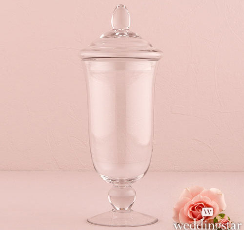 Pedestal Apothecary Jar with Bell Shaped Bowl