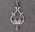 Crystal Scroll Pendant Wedding Necklace