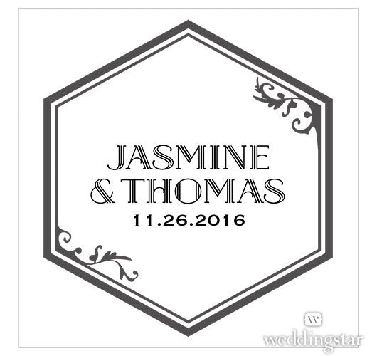 Opulence Personalized Wedding Cake Topper