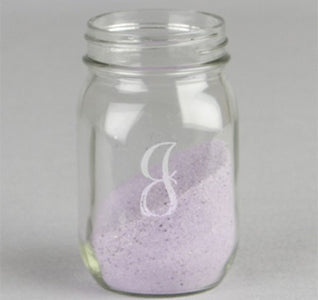 Custom Initial Side Mason Jar