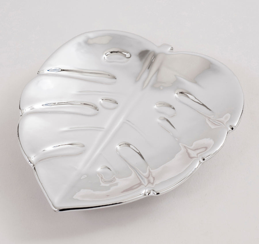Metallic Leaf Trinket Dish