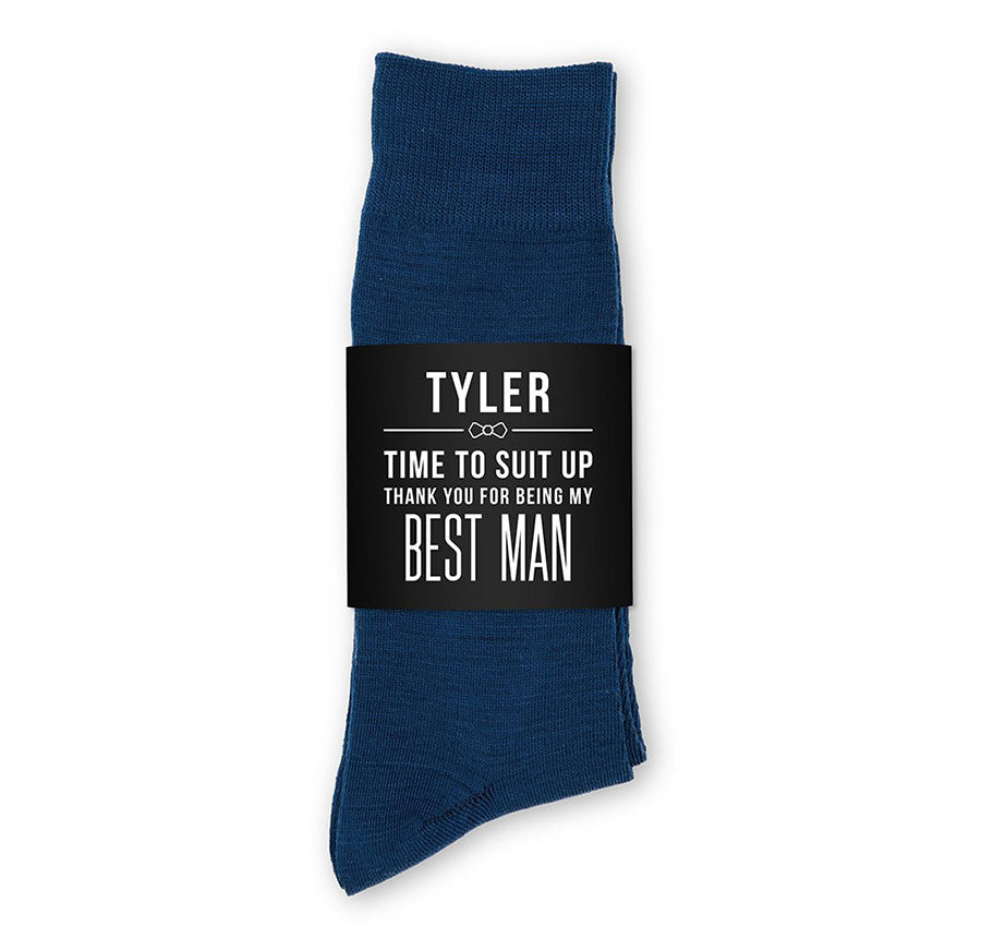 Personalized Men's Socks - Suit Up