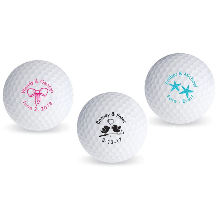 Personalized Wedding Theme Golf Ball Favors