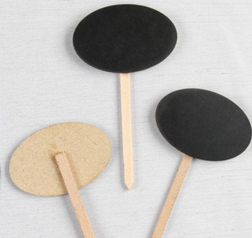 Oval Chalkboard on Stick (Set of 10)