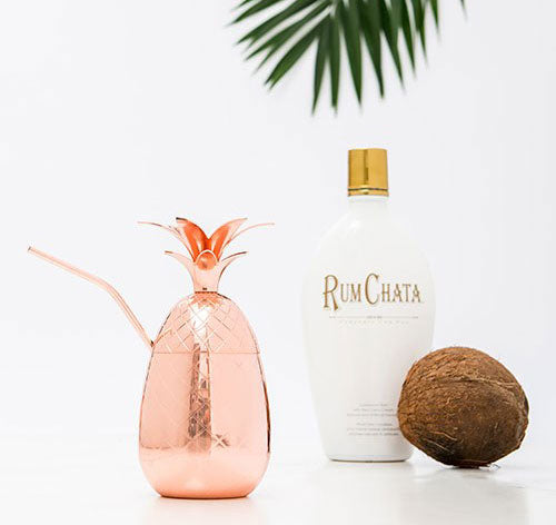 Rose Gold Pineapple Cocktail Tumbler