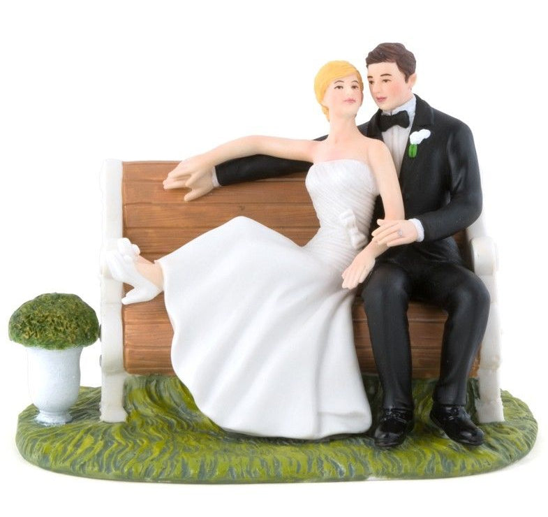 Sitting Pretty Bride & Groom Cake Topper