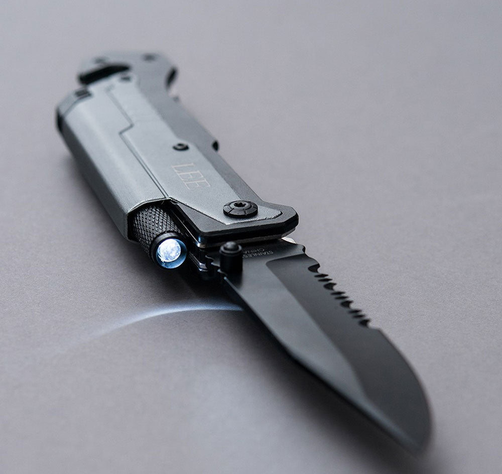 Groomsmen Survival Knife with Light