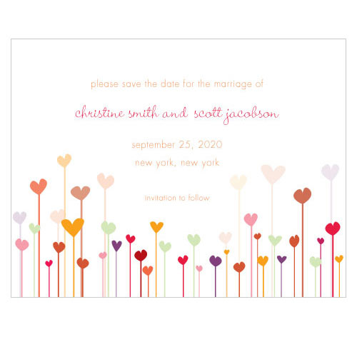 Hearts Wedding Save The Dates