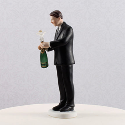 Champagne Groom Figurine