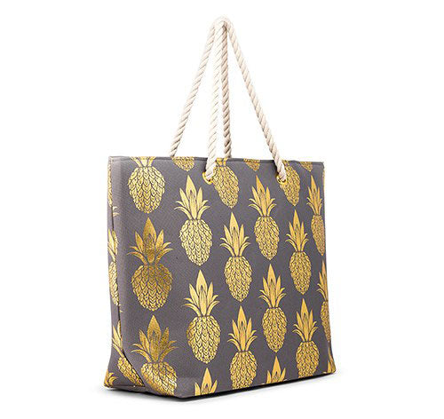 Personalized Pineapple Tote Bag - Grey (XL)