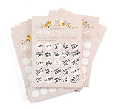 Bridal Shower Bride to Be Bingo