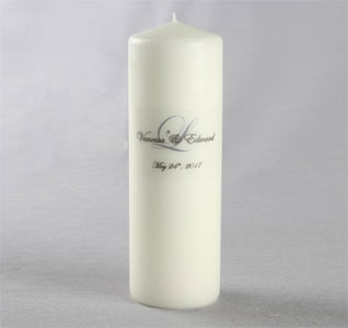 Script Monogram Unity Candle