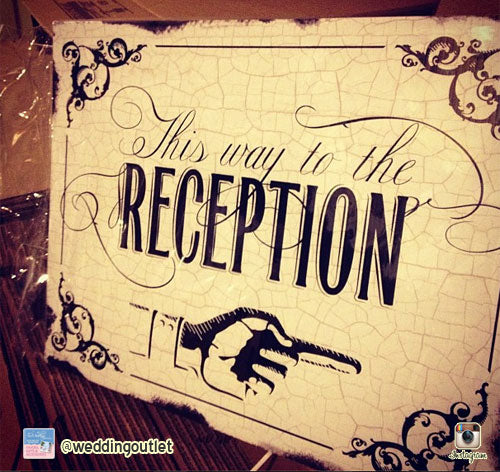 Vintage Wedding Reception Sign