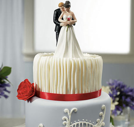 Yes to the Rose Bride &amp; Groom Cake Topper