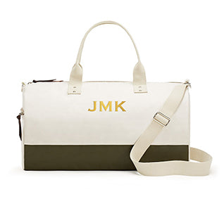 Personalized Canvas Weekender Bag - Army Green