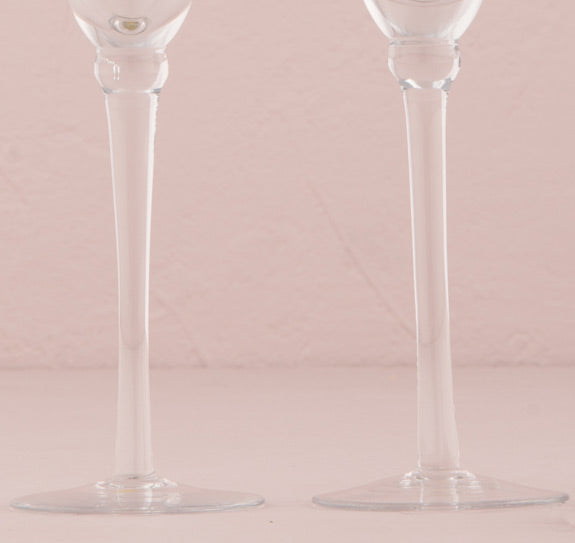 Refined Etched Bride &amp; Groom Wedding Flutes