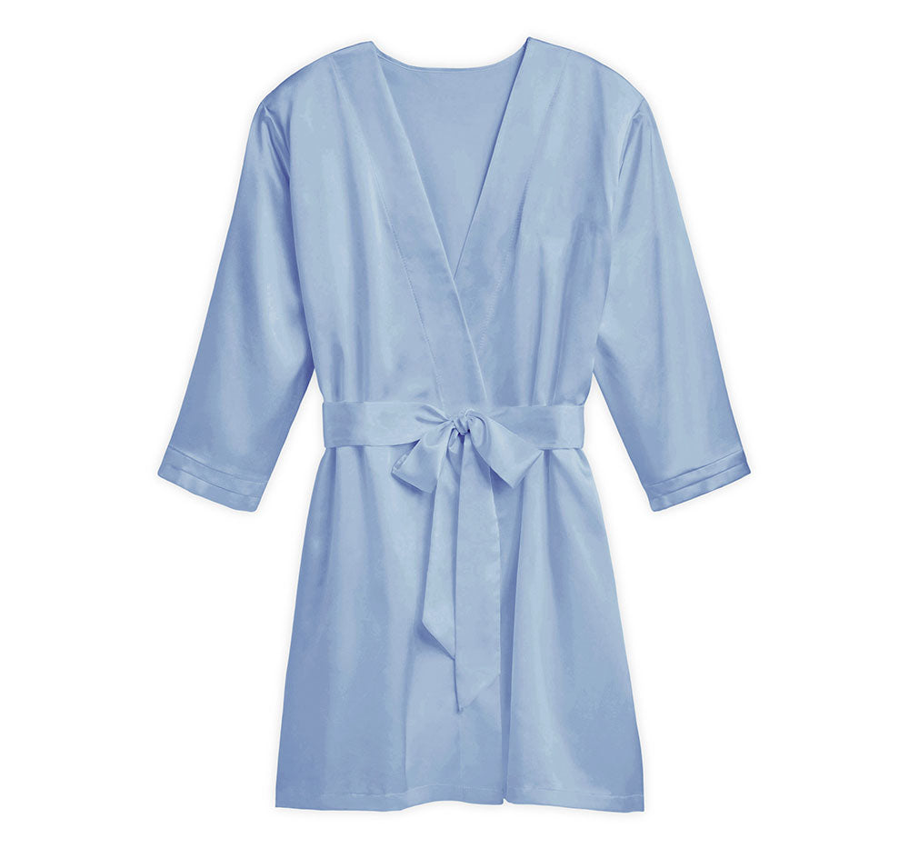 Silky Kimono Bridesmaid Robe - Periwinkle