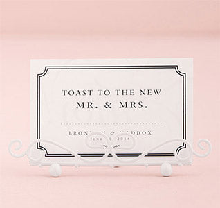 Ornamental Wire Stationery Holders Low - White