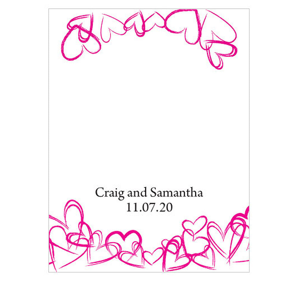 Contemporary Hearts Wedding Place Cards