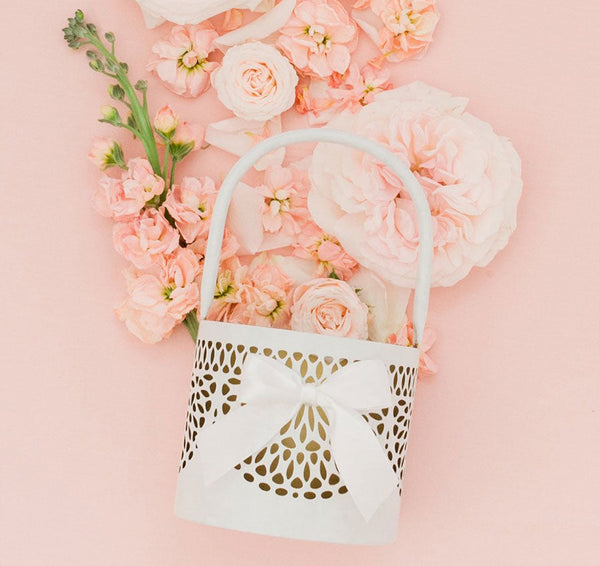 Metal flower best sale girl basket