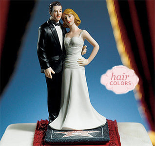 Hollywood Bride &amp; Groom Cake Topper