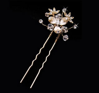 Crystal Floral Bridal Hair Pin