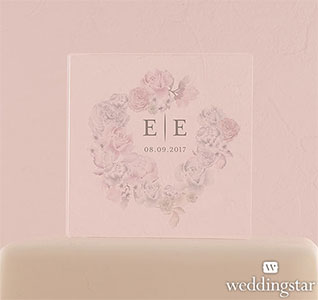 Floral Dreams Wedding Cake Topper