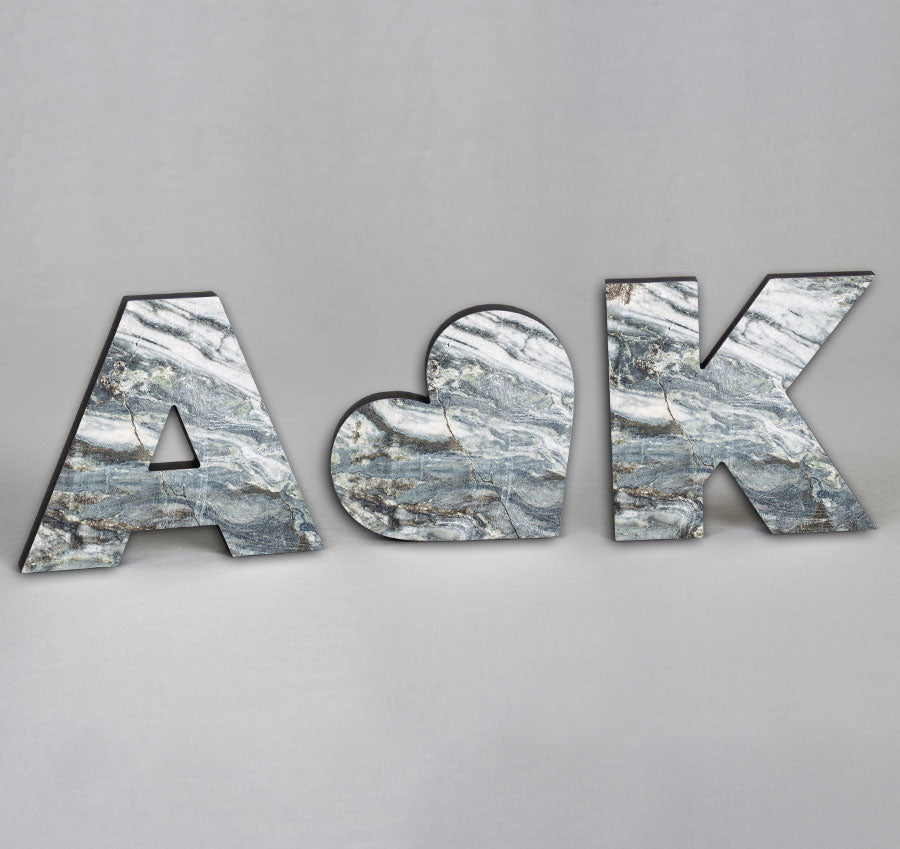 Letter Plaque Set with Heart