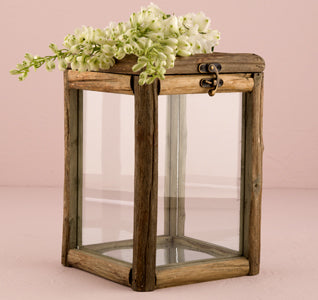 Rustic Glass Wish Box Card Holder