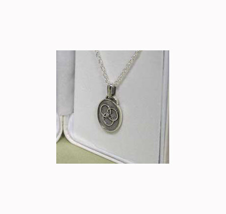 Sterling Silver Medallion Pendant - Dark Finish