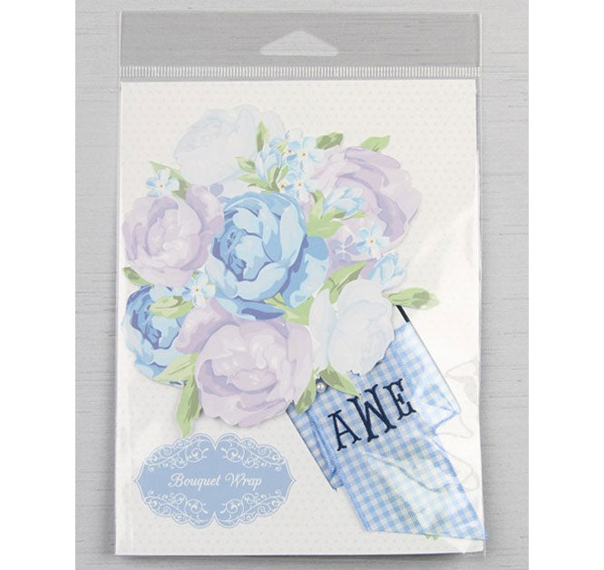 Grosgrain Stripe Bridal Bouquet Wrap with Tails